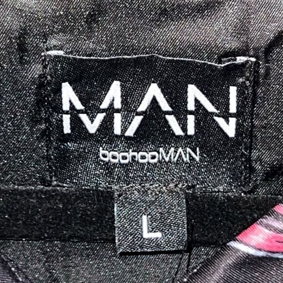 Boohoo Man Slim Fit Harrington Jacket Mens Size Large Multicolored Full Zip - Picture 6 of 9